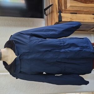 Eddie Bauer Fleece Lining Coat with Removable Hood Sz XL Petite